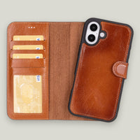 Duo Deri Cüzdan Kılıf — iPhone 16 Plus