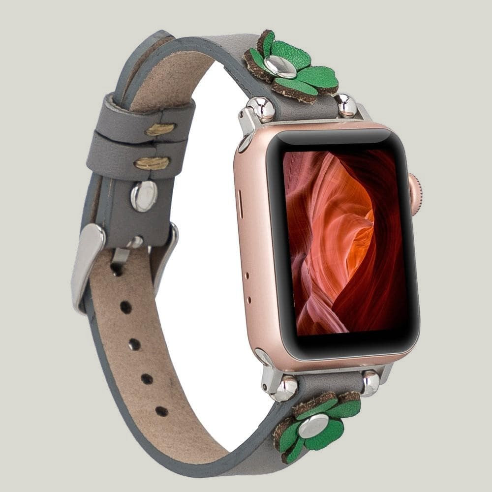 Flower Deri Apple Watch Kordonu