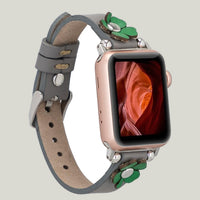 Flower Deri Apple Watch Kordonu — hakiki deri