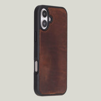 Kartlıklı Deri Kılıf — iPhone 16 Plus — hakiki deri